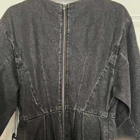 NWT PRPS BLACK DISTRESSED DENIM DESIGNER DRESS! - Picture 12 of 14